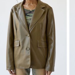 COPY - UO Jules Faux Leather Blazer